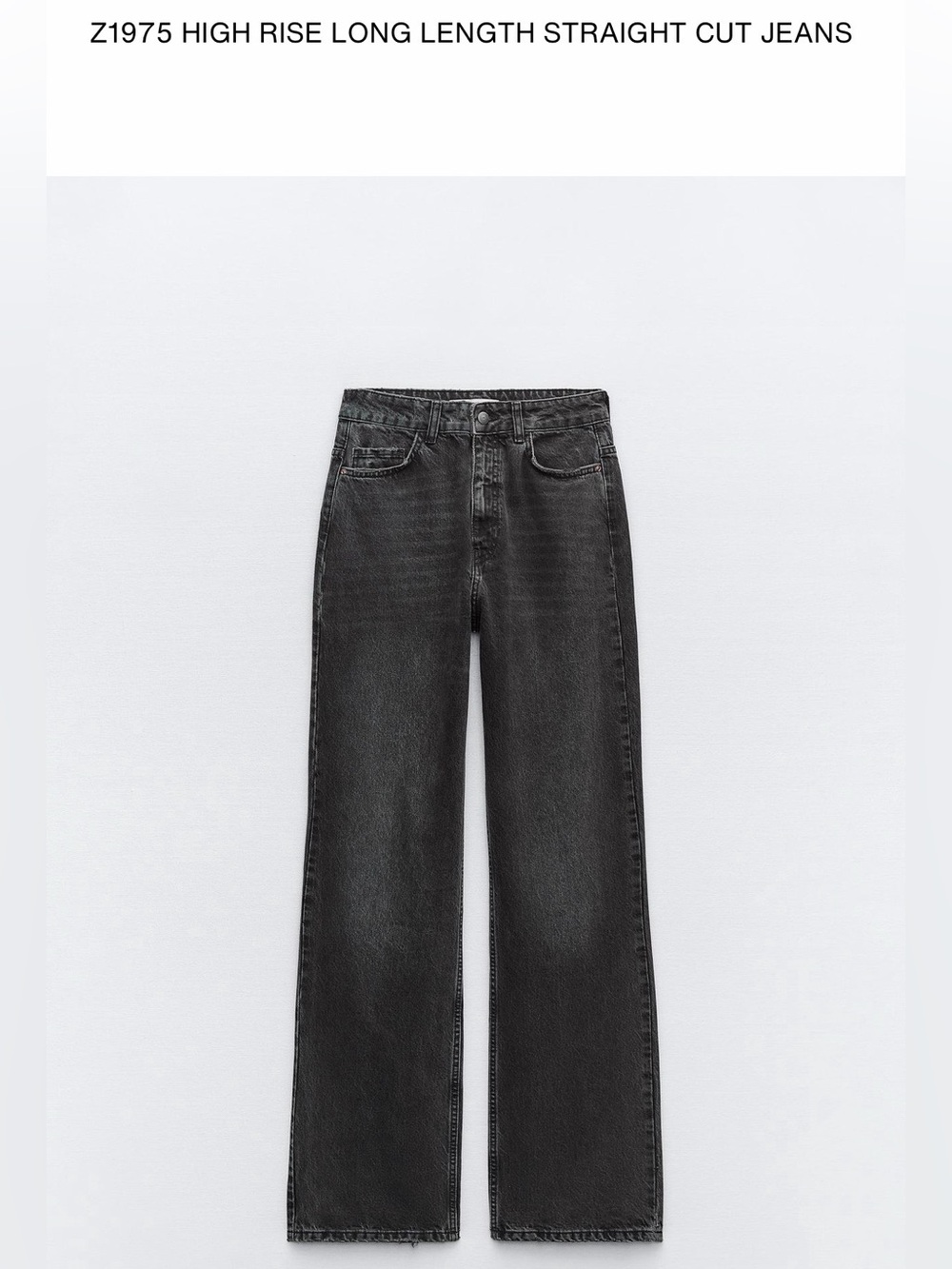 ZARA Black high rise straight jeans